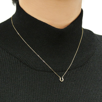 K10 ダイヤモンド ホースシューネックレス（ネックレス