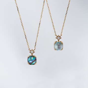 国内発| MATEO 14K ブルートパーズ ネックレス シェル ブルートパーズ ネックレス(AJVN159440MP)|ネックレス
