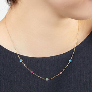 Vendome Aoyama 青いターコイズネックレス ターコイズ12月 誕生石 ネックレス｜ヴァンドーム青山（Vendome