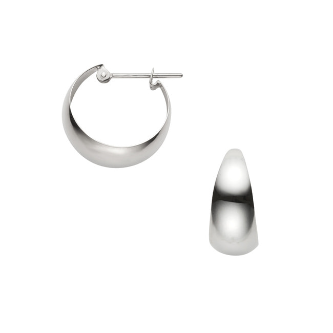 プラチナ フープ ピアス