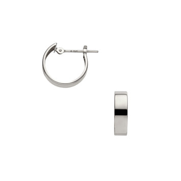 プラチナ フープ ピアス