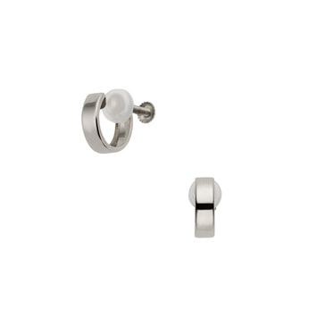 プラチナ フープ イヤリング