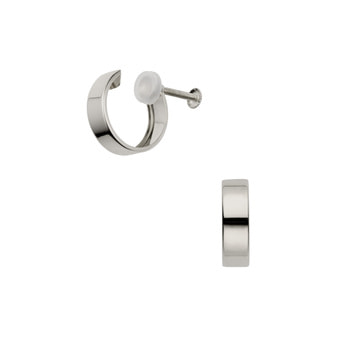 プラチナ フープ イヤリング