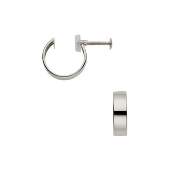 プラチナ フープ イヤリング