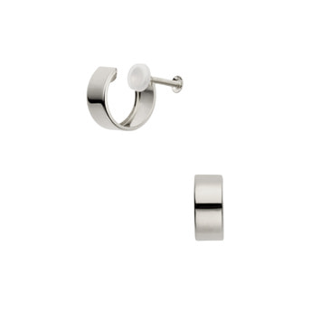 プラチナ フープ イヤリング