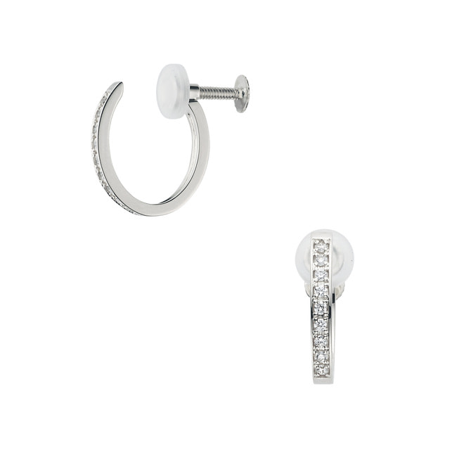 ダイヤモンド オーバルイヤリング