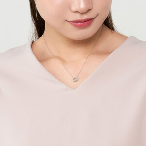 Vendome Aoyama プラチナ ダイヤ サークル ネックレス 透かし