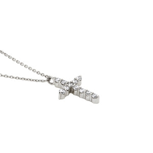 ヴァンドーム青山　クロス　ダイヤモンド　ネックレス　18金 ダイヤモンド クロス ネックレス（APVN160045DI）｜ネックレス