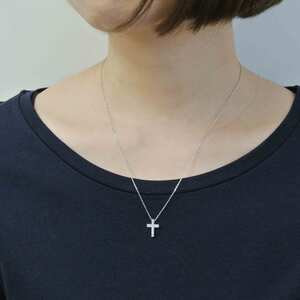 VENDOME AOYAMA クロスモチーフネックレス APVN159945DI ダイヤモンド クロス ネックレス｜ネックレス