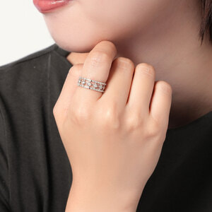 ヴァンドーム青山　プラチナ　ダイヤモンドステップリング プラチナ ダイヤモンド ステップ リング（リング）｜VENDOME