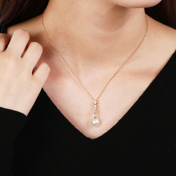 【美品】Vendome Aoyama パールクリスタルネックレス APVN200750PA アコヤパール ネックレス｜ネックレス｜ヴァン