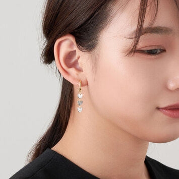 L.Ａ.H ヴァンドーム青山　フープピアス　シルバー k18 K18 フープピアス(大）（ピアス（両耳用））｜VENDOME AOYAMA