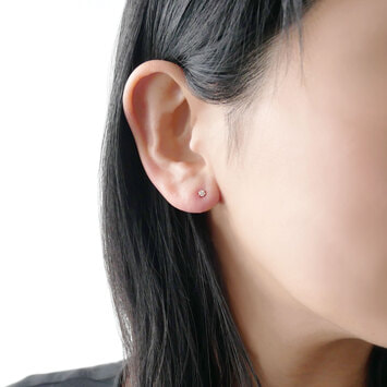 ダイアモンドのピアス ピアス 18K ダイヤモンド スタッドピアス 0.06ct H/SIクラス