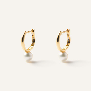 アコヤパール フープピアス