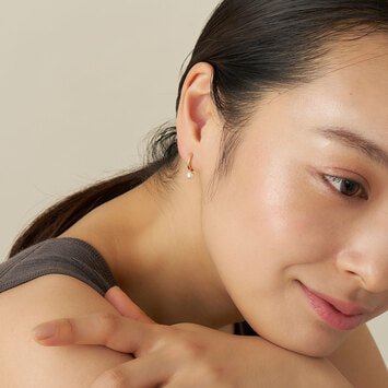 アコヤパール フープピアス