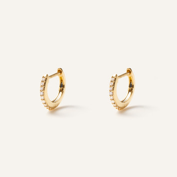 ダイヤモンド フープピアス