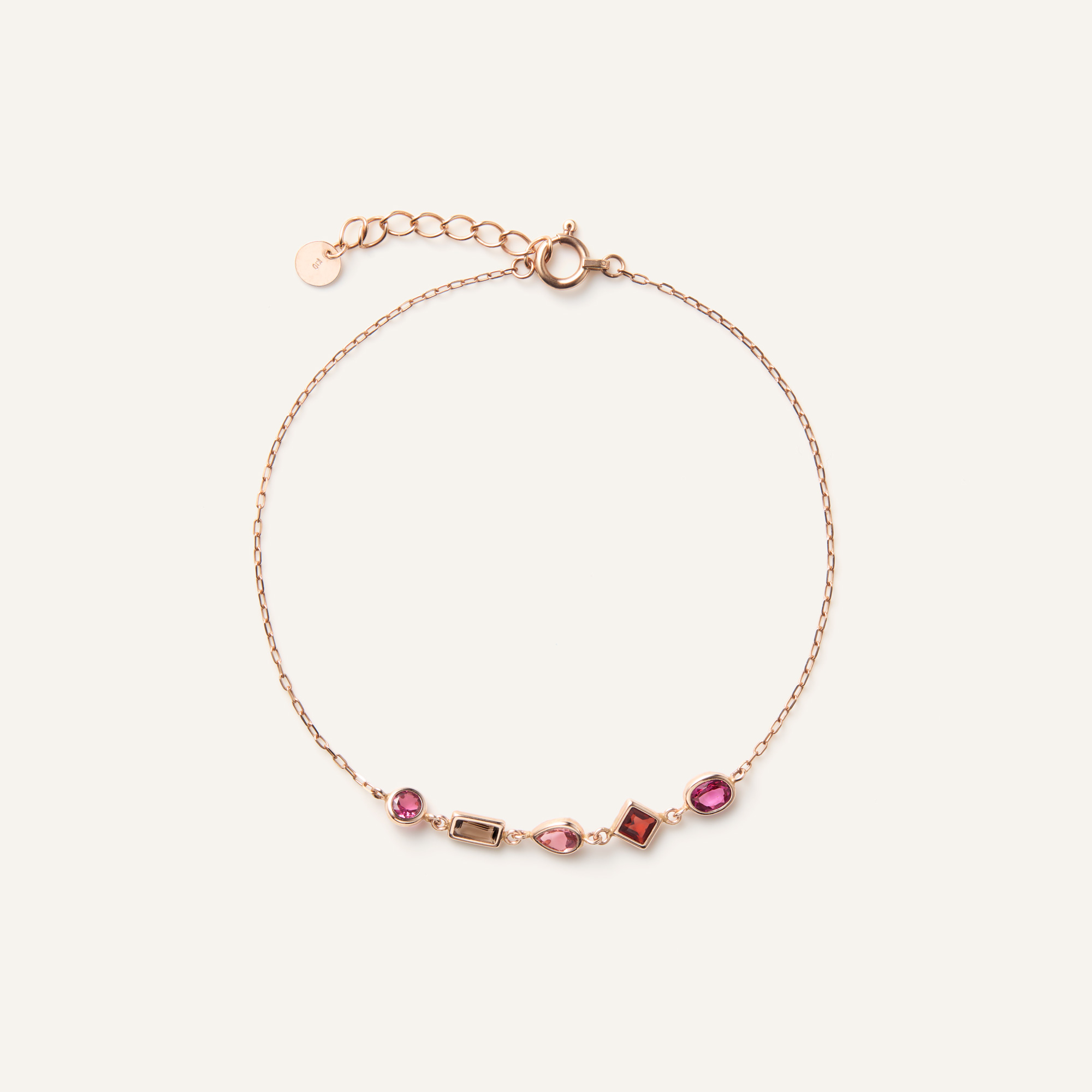 GJAB0113LSTP ジュエルモザイク ピンクカラー ブレスレット