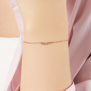チェーンモチーフ ペアブレスレット(Women's)（GJAB0115LSPG