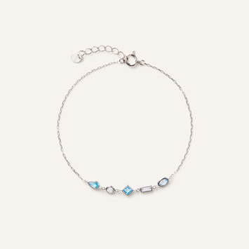 ジュエルモザイク ブルーカラー ブレスレット