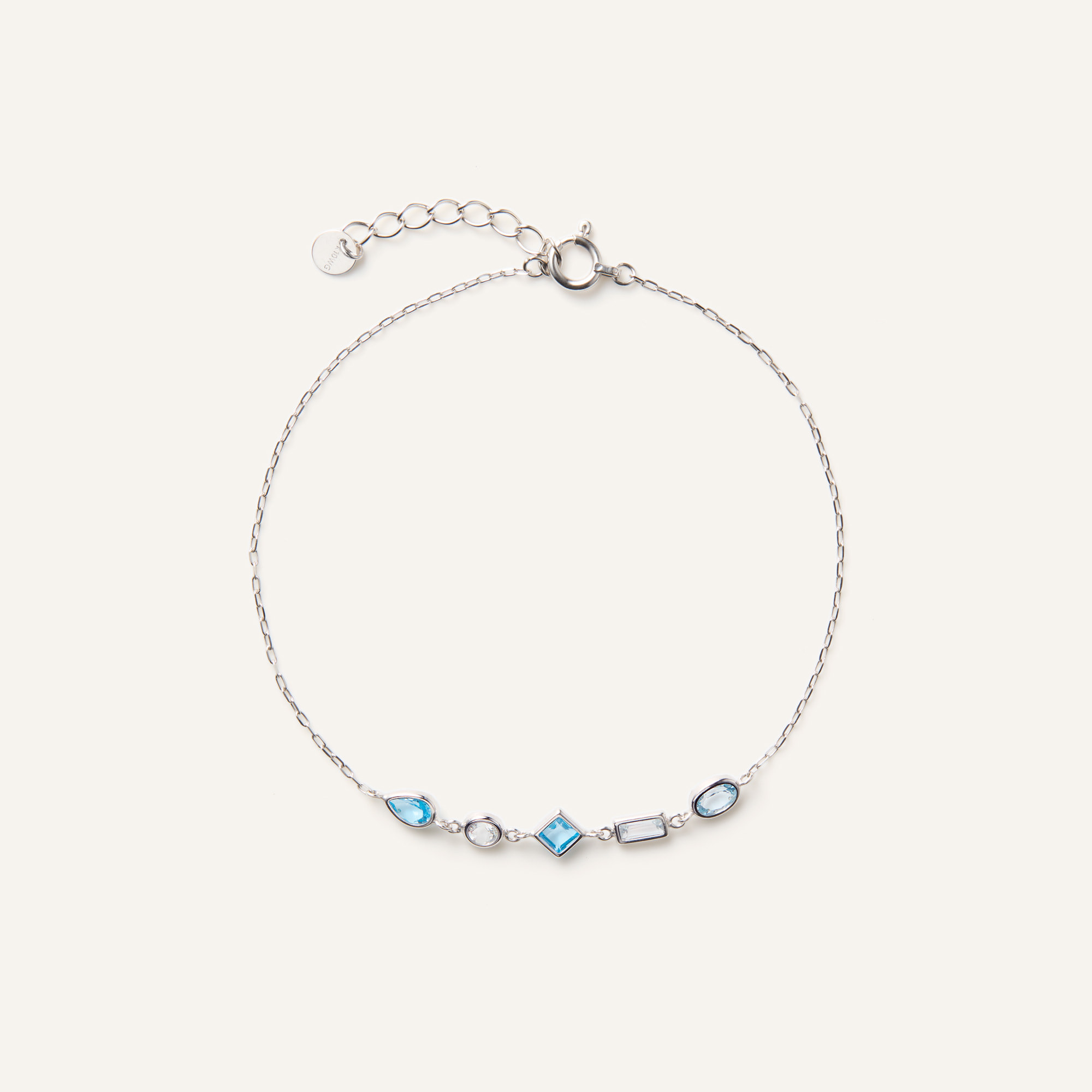 ジュエルモザイク ブルーカラー ブレスレット