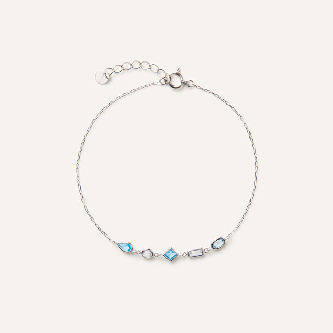 ジュエルモザイク ブルーカラー ブレスレット