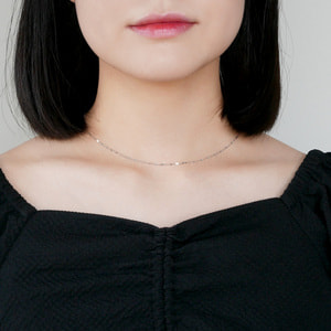 ホワイトゴールド チェーンネックレス（GJBN052945WG