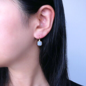14kgf】天然石＊ブルーレースアゲートピアス(イヤリング) ピアス