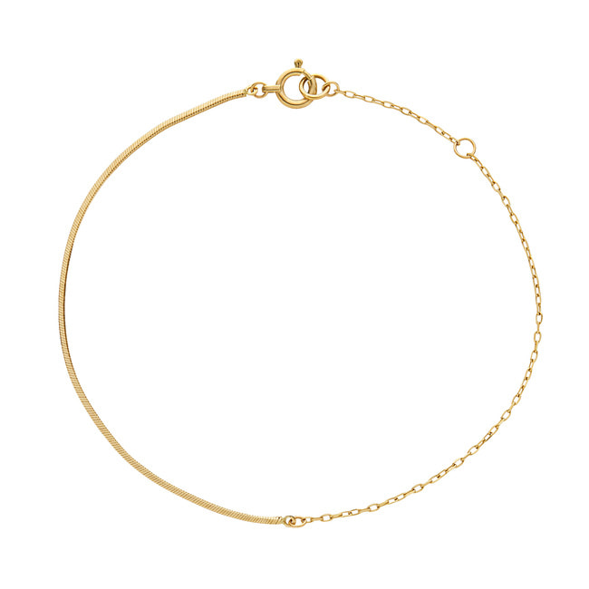 イエローゴールド チェーンブレスレット