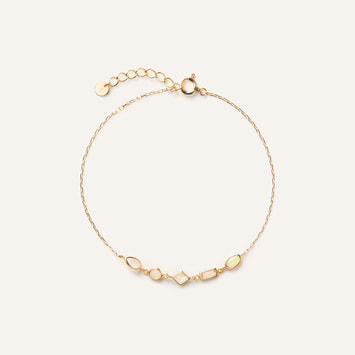 ジュエルモザイク ホワイトカラー ブレスレット