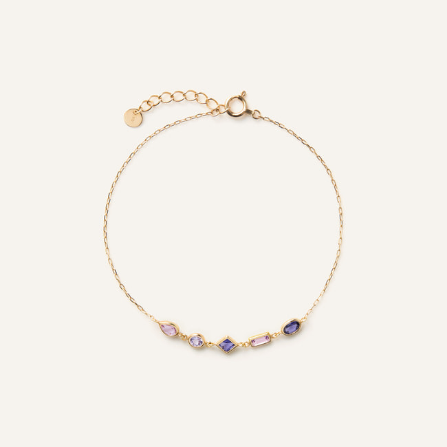 パープルダイヤモンド ブレスレット 18K GJVB0110LSVA ジュエルモザイク パープルカラー ブレスレット