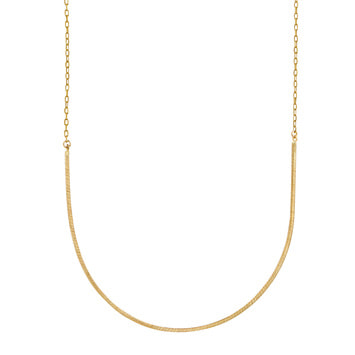 イエローゴールド セミロングネックレス