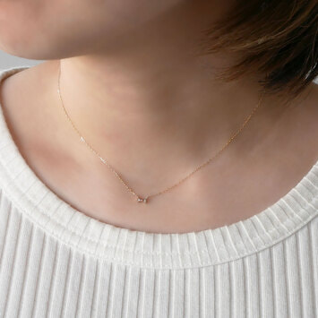 Vendome Aoyama リボン ネックレス ダイヤモンド ネックレス（GJAN036940DI）｜ネックレス