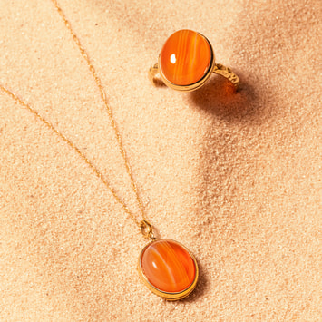 オレンジアゲート ネックレス（GJVN050850AG）｜ネックレス｜ヴイエー  