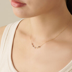 ネックレス♡ DIAMOND SKINNY NECKLACE(WISH BONE)(2JN1141)K10 ネックレス