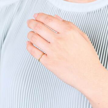 オパール ピンキーリング