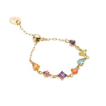 カラーストーン チェーンリング