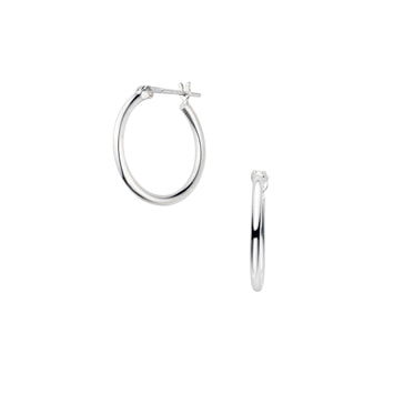 シルバー フープピアス