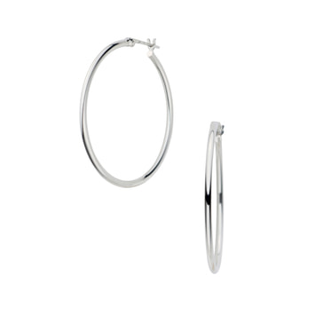 シルバー フープピアス