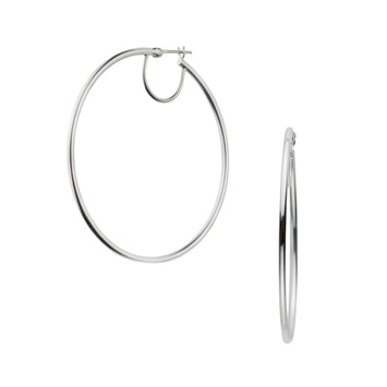 シルバー フープピアス