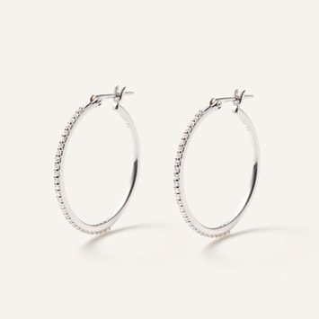 キュービックジルコニア フープピアス