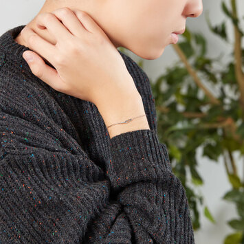 チェーンモチーフ ペアブレスレット(Men's)（GS6B0103MSSI