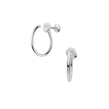 シルバー フープイヤリング