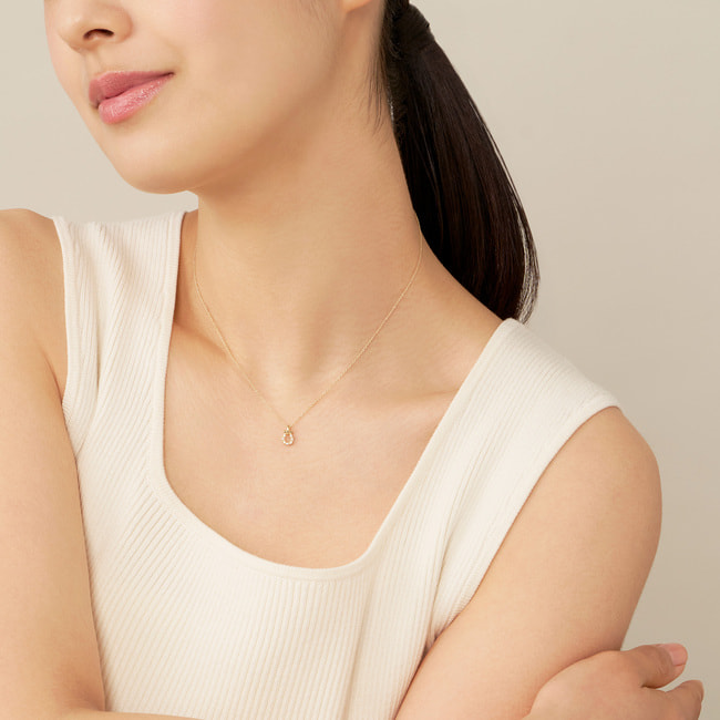 キュービックジルコニア ペアネックレス(Women's)