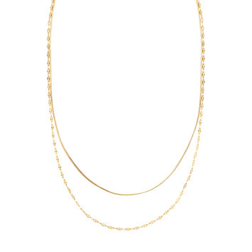 ゴールドカラー 2WAY チェーンネックレス