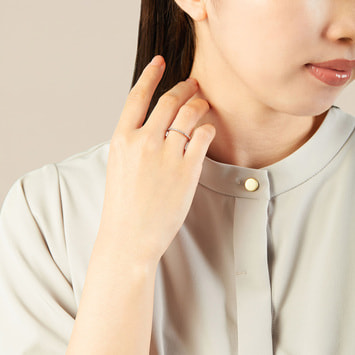 ハーフエタニティ キュービックジルコニア リング