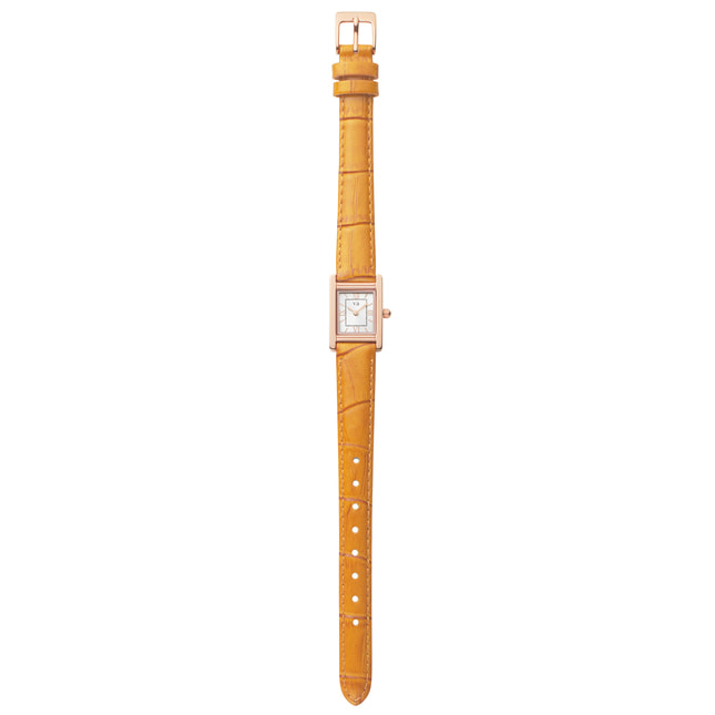 10,120円ヴァンドーム青山 腕時計 ピンクゴールド グレージュ クロコ ダイヤ ウォッチ
