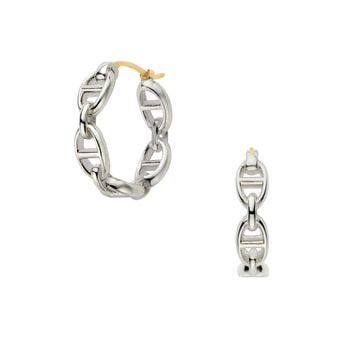 ポートチェーン・フープピアス K18ポスト