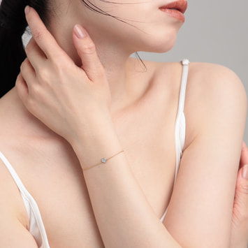 MICROTATTOO_K10ブラウンダイヤモンド ブレスレット_LOVE