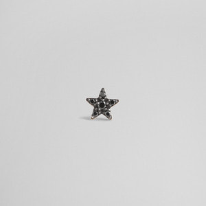 MICROTATTOO_K10 ブラックダイヤモンド シングルピアス LUCKY STAR so black