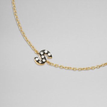 【オーダー品】MICROTATTOO_K10ブラウンダイヤモンド ブレスレット_A-Z【納期 約1.5ヶ月】